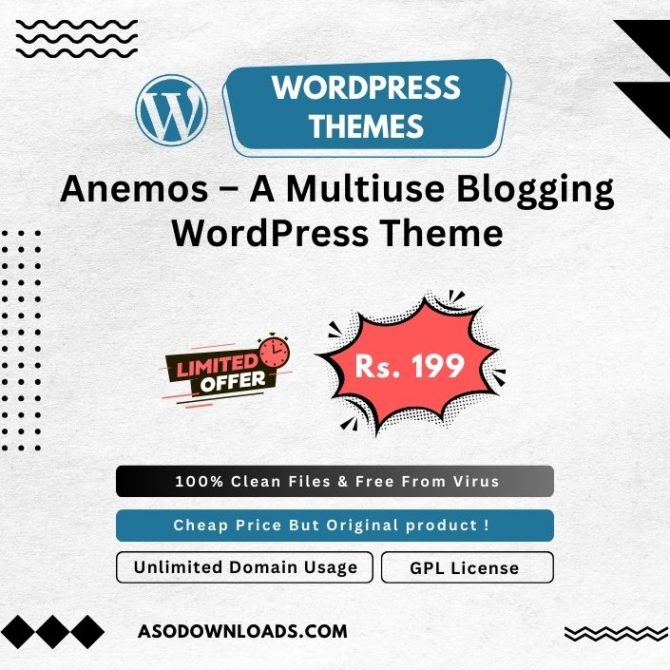 Anemos – A Multiuse Blogging WordPress Theme