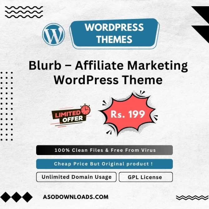 Blurb – Affiliate Marketing WordPress Theme