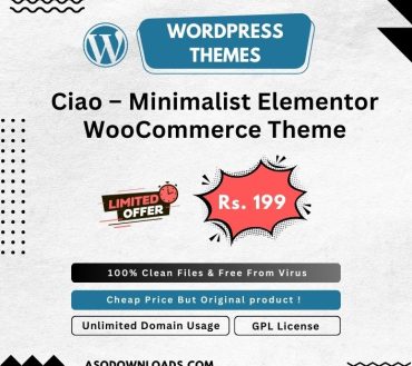 Ciao – Minimalist Elementor WooCommerce Theme