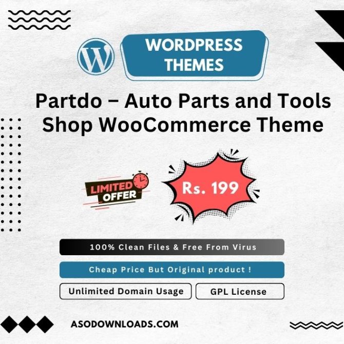 Partdo – Auto Parts and Tools Shop WooCommerce Theme