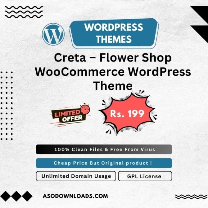 Creta – Flower Shop WooCommerce WordPress Theme