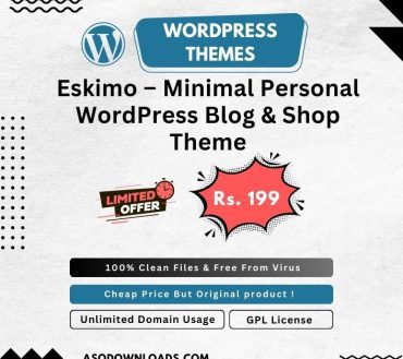 Eskimo – Minimal Personal WordPress Blog & Shop Theme