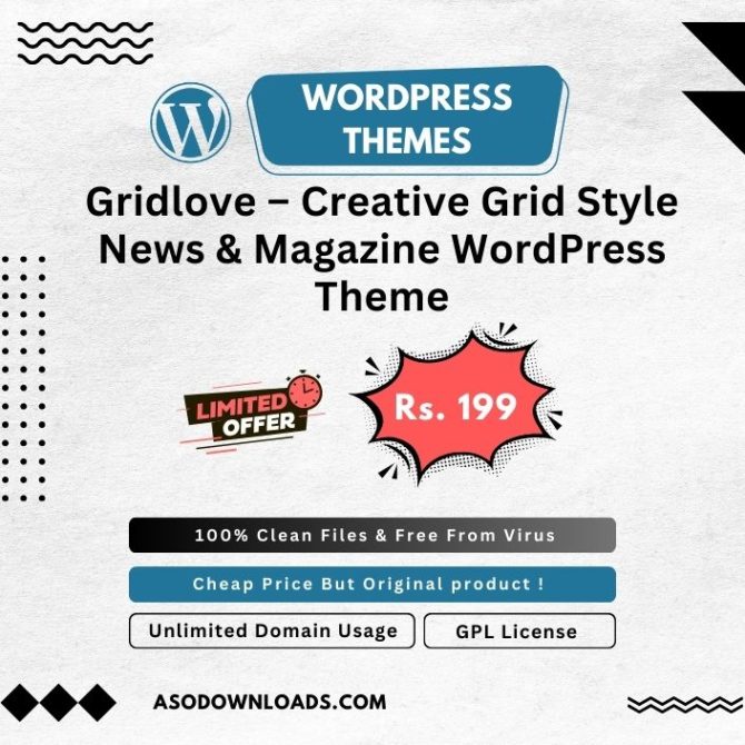 Gridlove – Creative Grid Style News & Magazine WordPress Theme