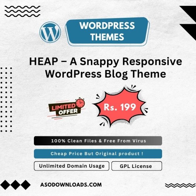 HEAP – A Snappy Responsive WordPress Blog Theme