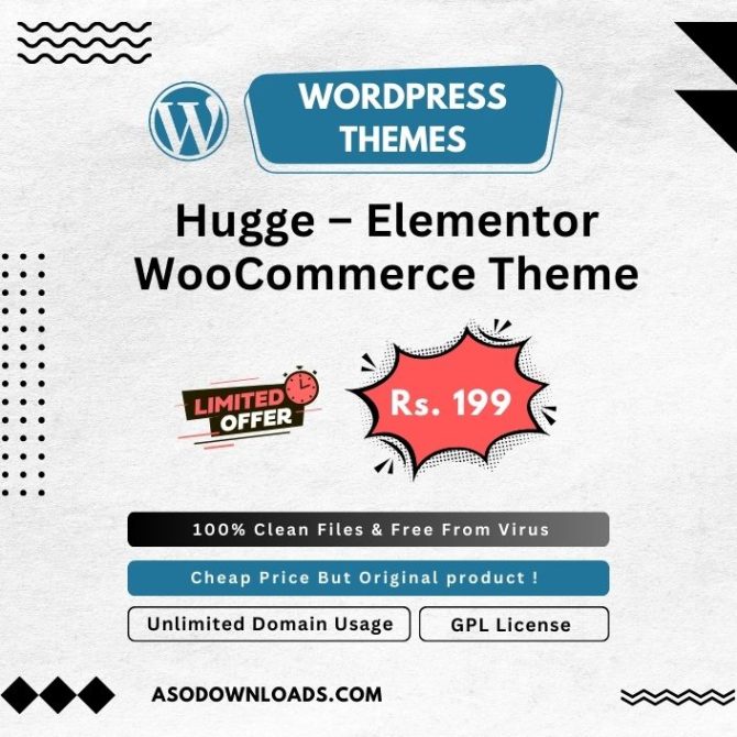 Hugge – Elementor WooCommerce Theme