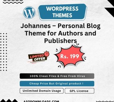 Johannes – Personal Blog Theme for Authors and Publishers