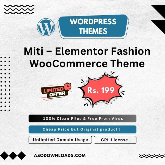 Miti – Elementor Fashion WooCommerce Theme