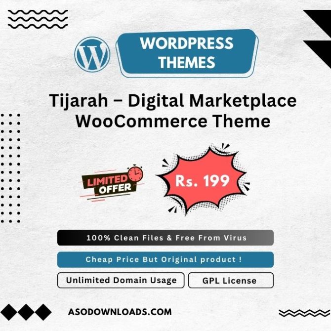 Tijarah – Digital Marketplace WooCommerce Theme