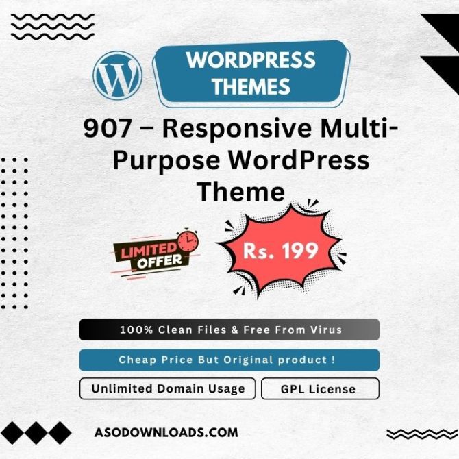 907 – Responsive Multi-Purpose WordPress Theme