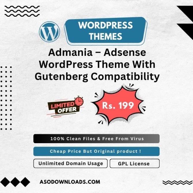 Admania – Adsense WordPress Theme With Gutenberg Compatibility