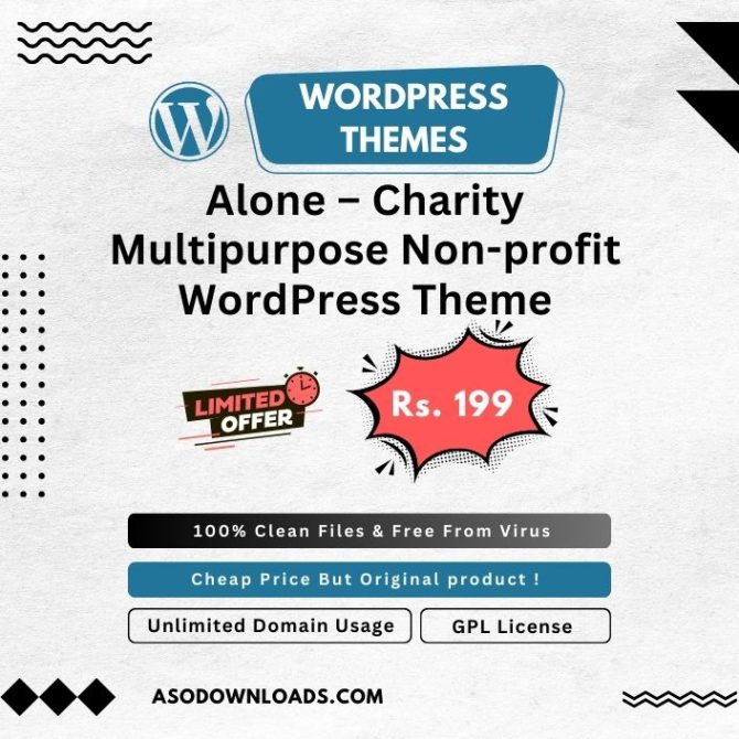 Alone – Charity Multipurpose Non-profit WordPress Theme