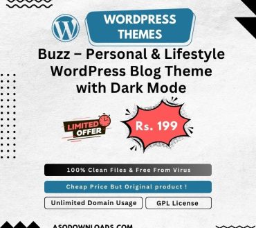 Buzz – Personal & Lifestyle WordPress Blog Theme with Dark Mode