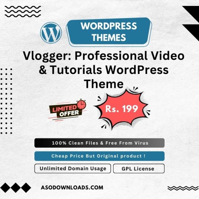 Vlogger: Professional Video & Tutorials WordPress Theme