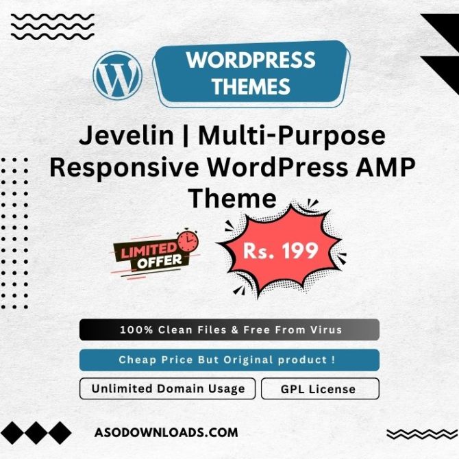 Jevelin | Multi-Purpose Responsive WordPress AMP Theme