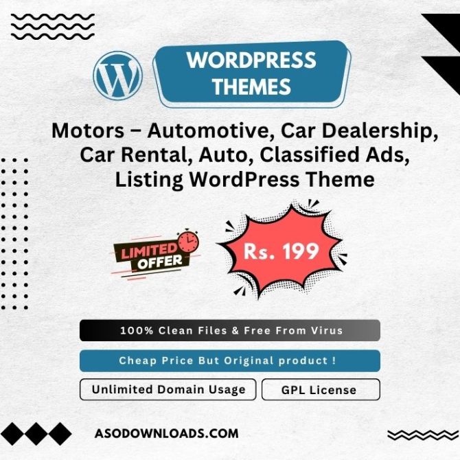 Motors – Automotive, Car Dealership, Car Rental, Auto, Classified Ads, Listing WordPress Theme