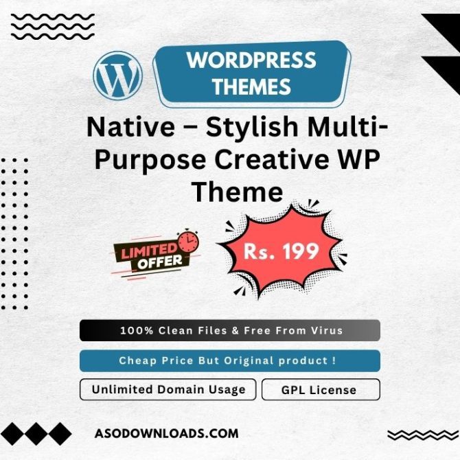 Native – Stylish Multi-Purpose Creative WP Theme