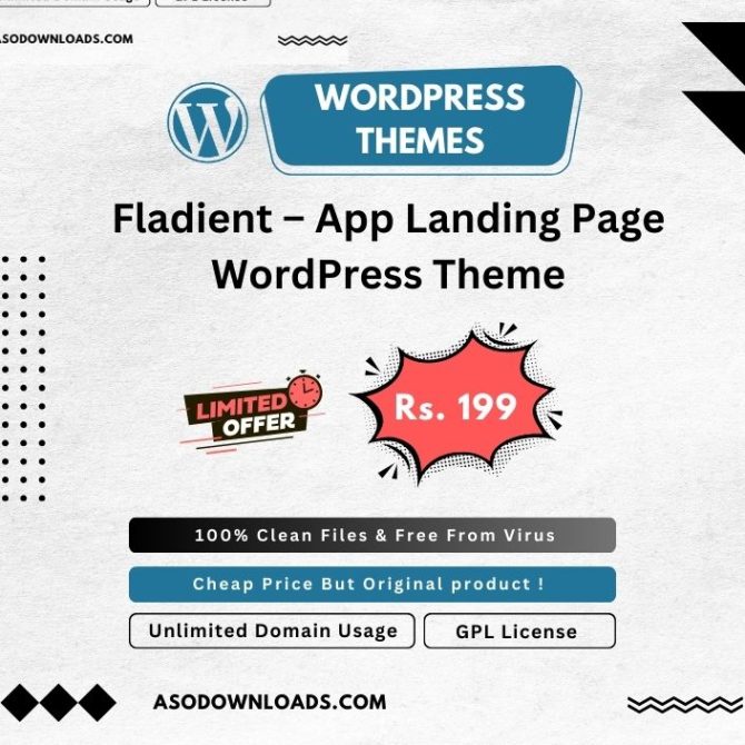 Fladient – App Landing Page WordPress Theme