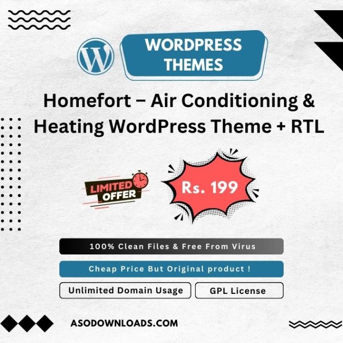 Homefort – Air Conditioning & Heating WordPress Theme + RTL