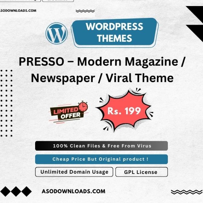 PRESSO – Modern Magazine Newspaper Viral Theme