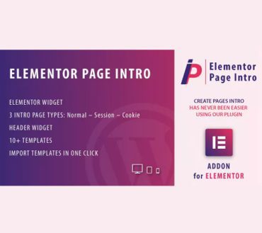 Page Intro for Elementor WordPress Plugin