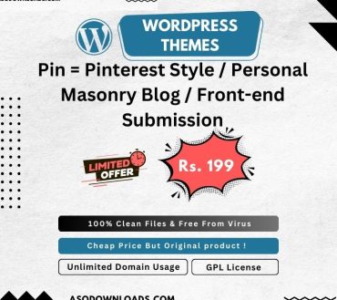 Pin = Pinterest Style Personal Masonry Blog Front-end Submission