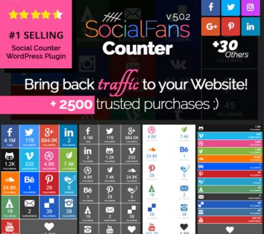 SocialFans – WP Responsive Social Counter Plugin